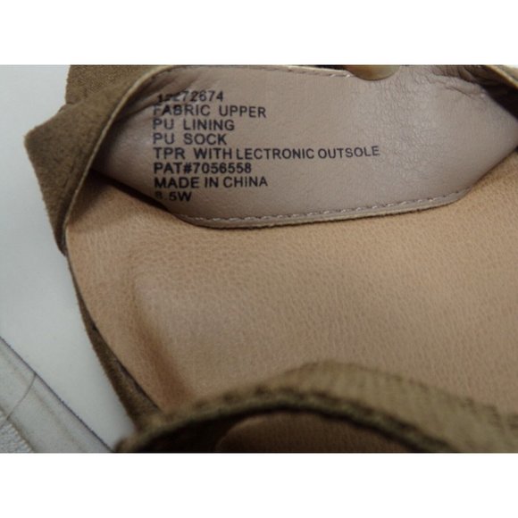 Torrid Wedge Women Elastic Strappy Tan Sandals - Picture 6 of 7